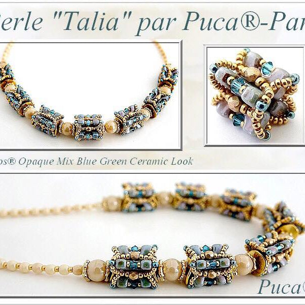 Beaded element Talia by Puca® with Télos® beads