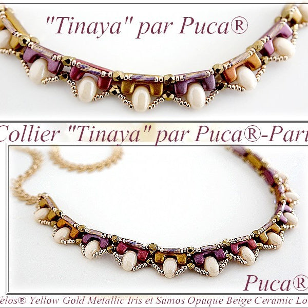 Necklace Tinaya: Free Tutorial by par Puca® with Telos® and Samos® beads
