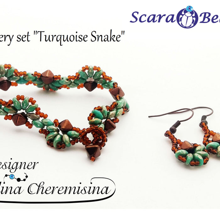 DIY: Snake Bracelet made of SuperDuo Beads