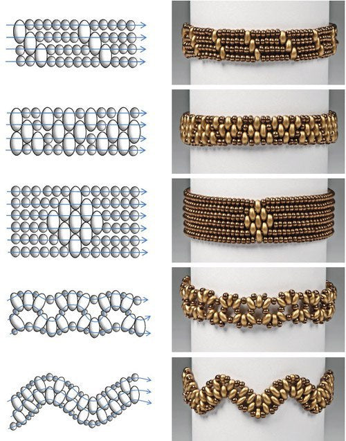 Handmade: Bracelets made of SuperDuo Beads