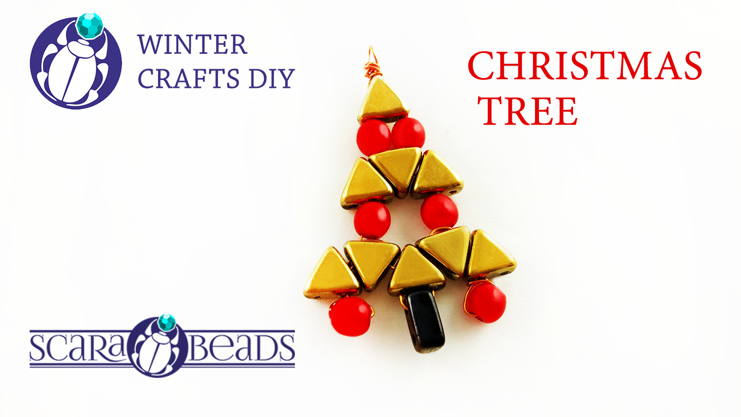 DIY: Winter Crafts Small Beaded Christmas Tree