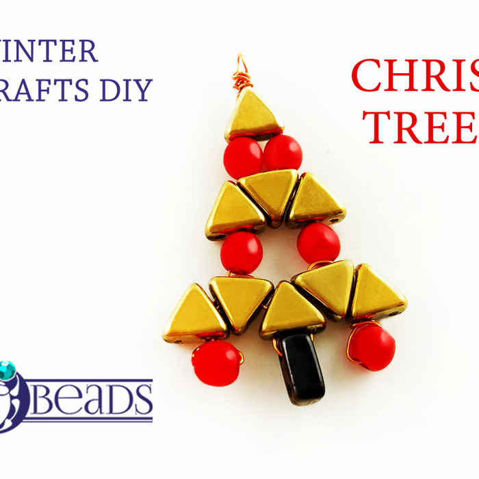 DIY: Winter Crafts Small Beaded Christmas Tree