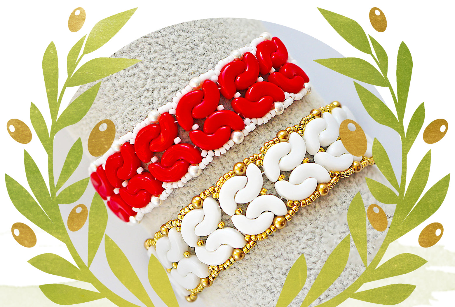 Free Bracelet Tutorial with Arcos par Puca Beads - Amfora