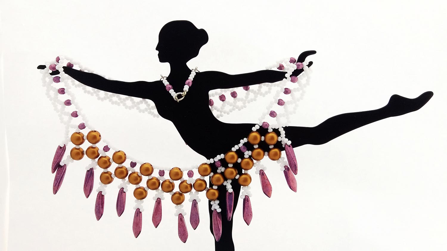 DIY: Necklace "Purple Rain" made of Dagger Beads