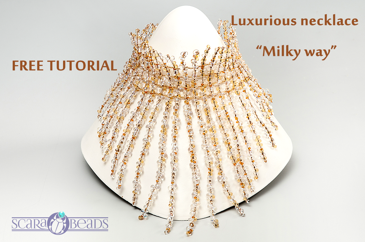 Luxurious Necklace "Milky way"