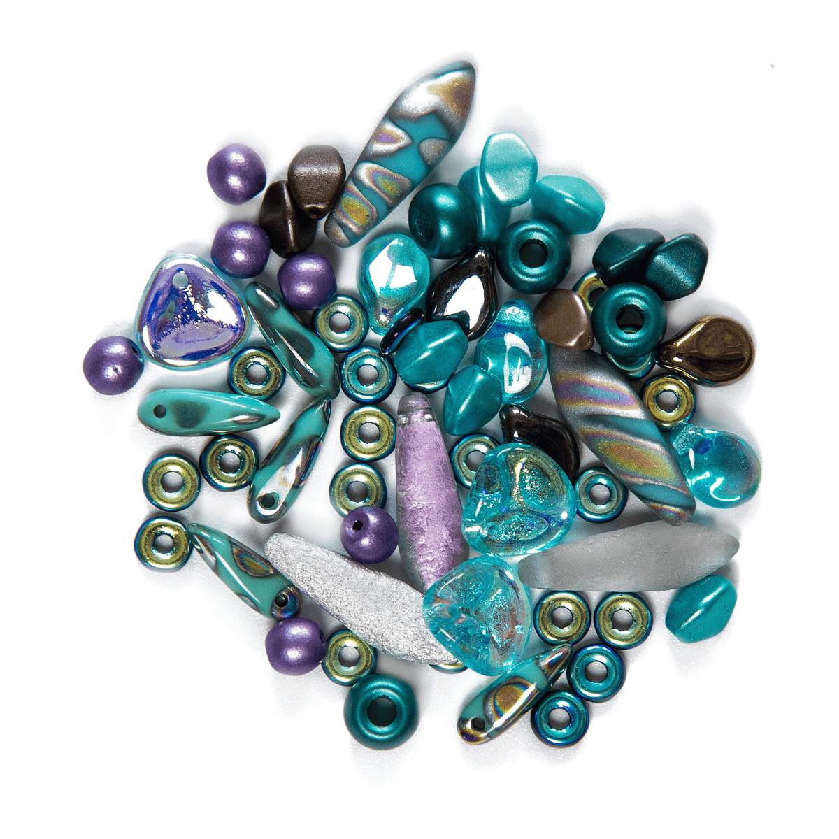 15 pcs Butterfly Beads 15x12 mm, Mix, Czech Glass — ScaraBeads US