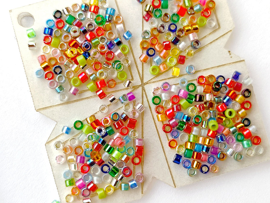 10 g Delica Seed Beads 11/0, Mix, Miyuki Japanese Beads