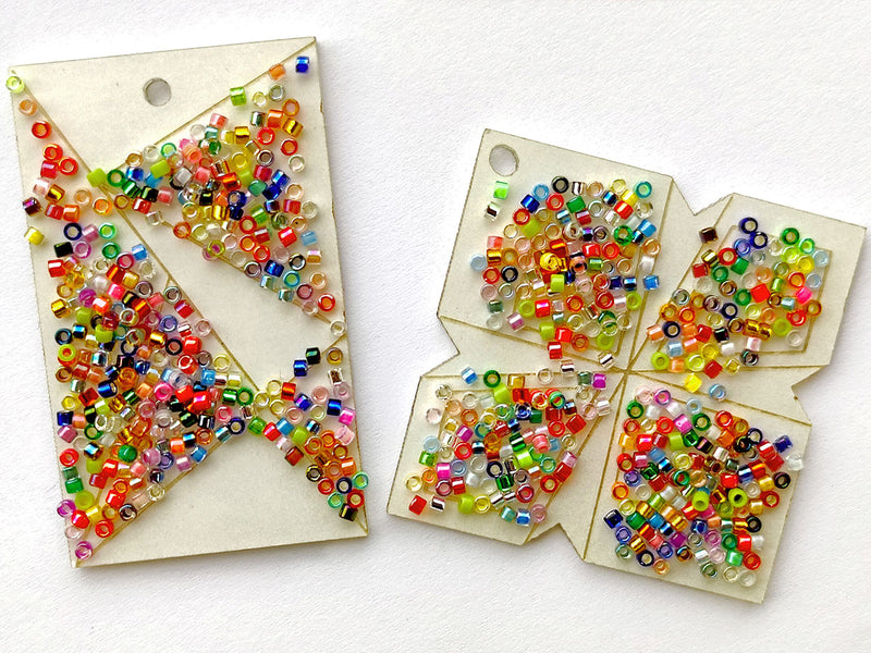 10 g Delica Seed Beads 11/0, Mix, Miyuki Japanese Beads