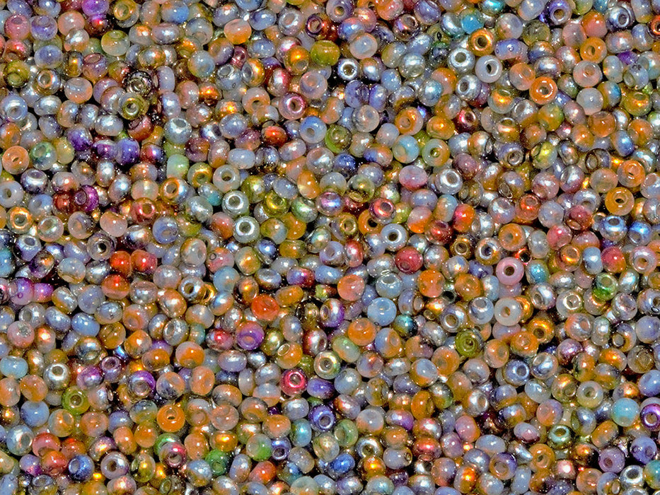 20 g Rocailles Seed Beads 11/0, Crystal Magic Copper, Czech Glass