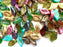 30 pcs Bay Leaf Beads 6x12 mm, Mix, Czech Glass