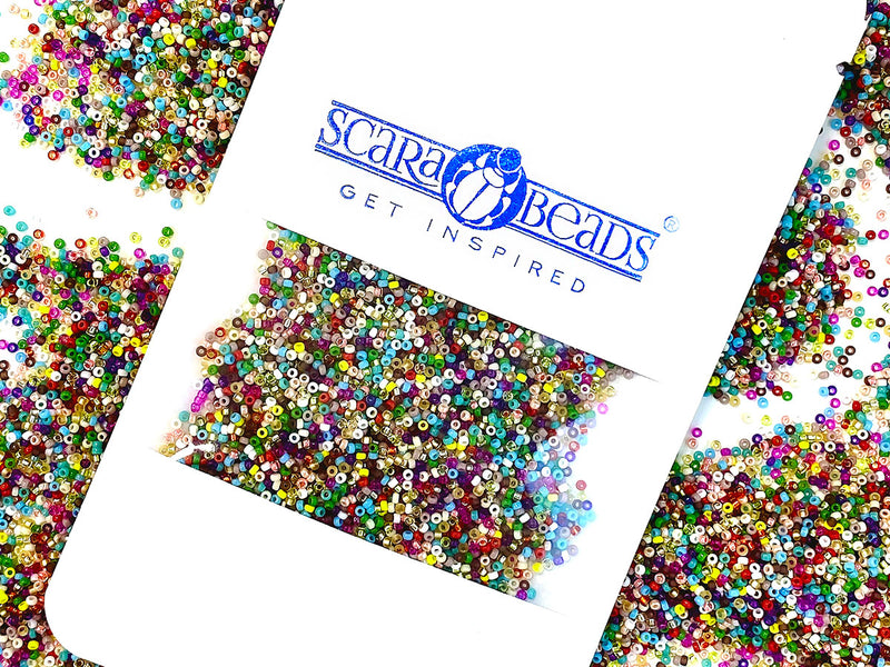 5 g Seed Beads 15/0, Mix, Miyuki Japanese Beads