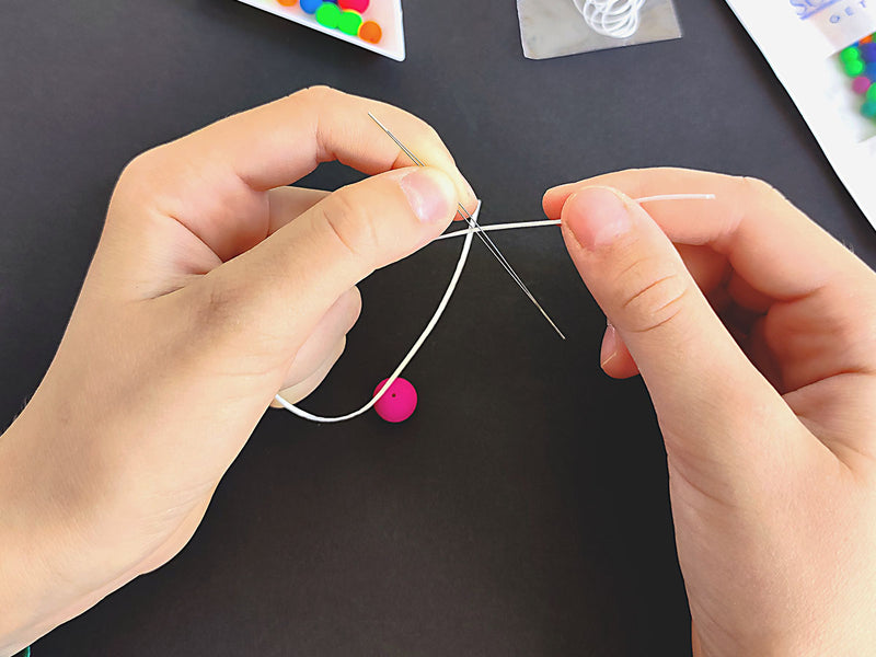 Kit for creating DIY jewelry / set for creativity, beading bracelets, Neon Colors