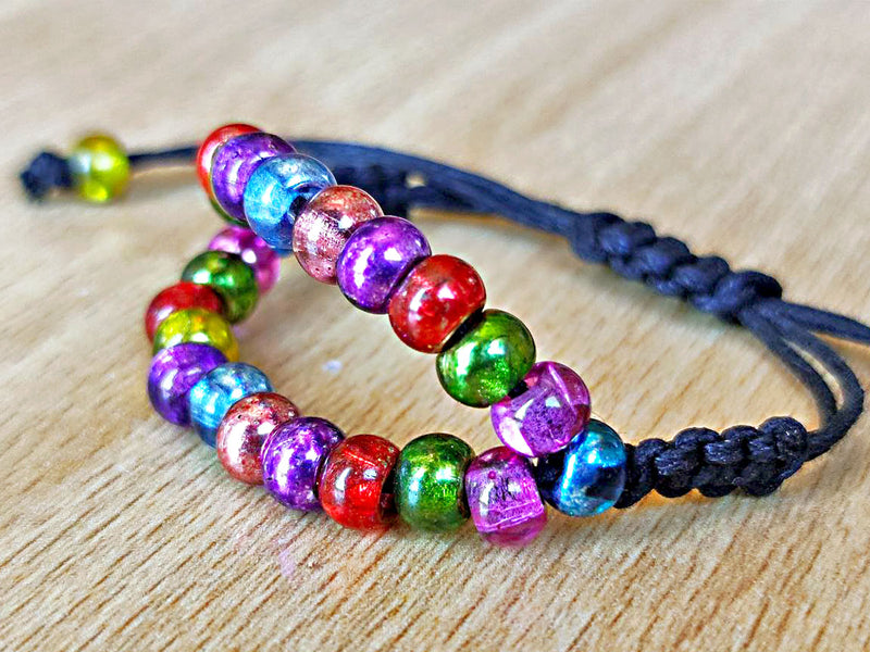50 pcs Pony Pressed Beads, 2mm Hole, 5.5mm, Semi Apollo Mix, Czech Glass