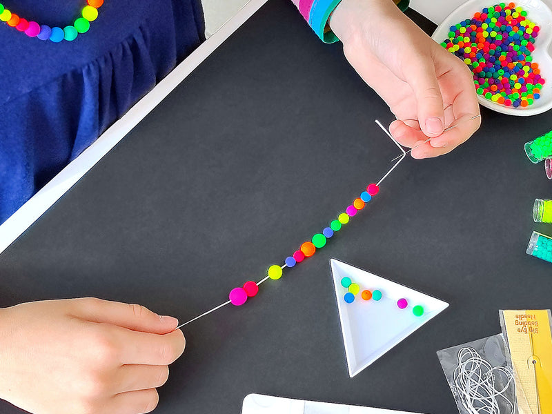 Kit for creating DIY jewelry / set for creativity, beading bracelets, Neon Colors