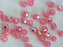 100 pcs Fire Polished Faceted Beads Round, 4mm, Pink Opal AB, Czech Glass