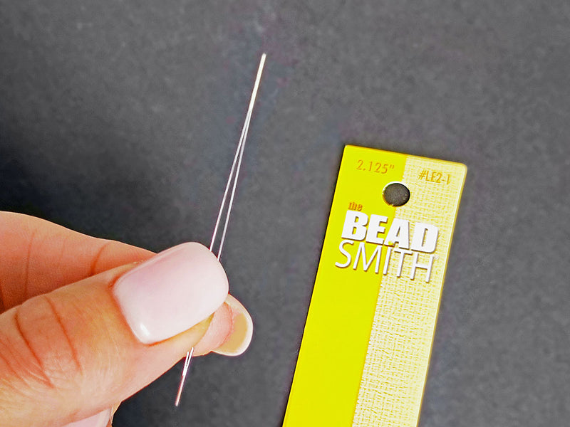 1 pc Big Eye Beading Needle LE2-1 2.125 inch 0.55x55 mm, Steel