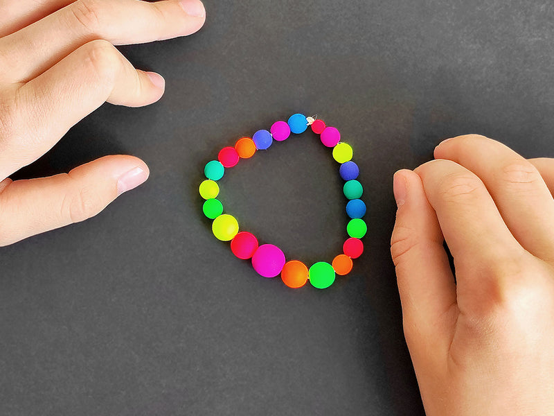 Kit for creating DIY jewelry / set for creativity, beading bracelets, Neon Colors