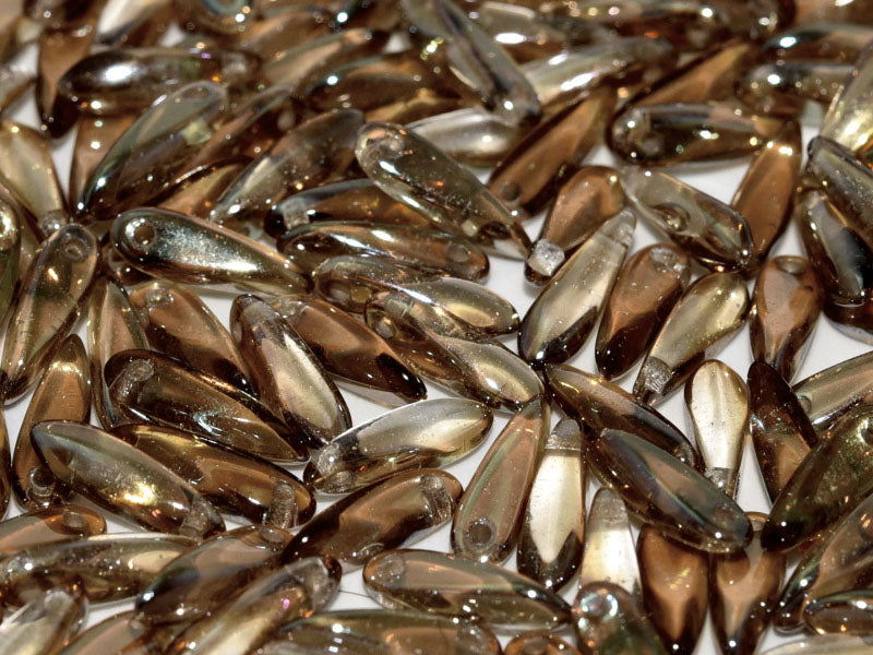 200 pcs Dagger Beads 3x11 mm, Crystal Celsian, Czech Glass