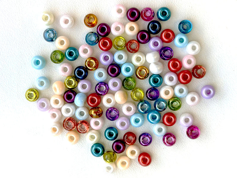 50 pcs Pony Beads 5.5 mm, Mega Mix, Czech Glass