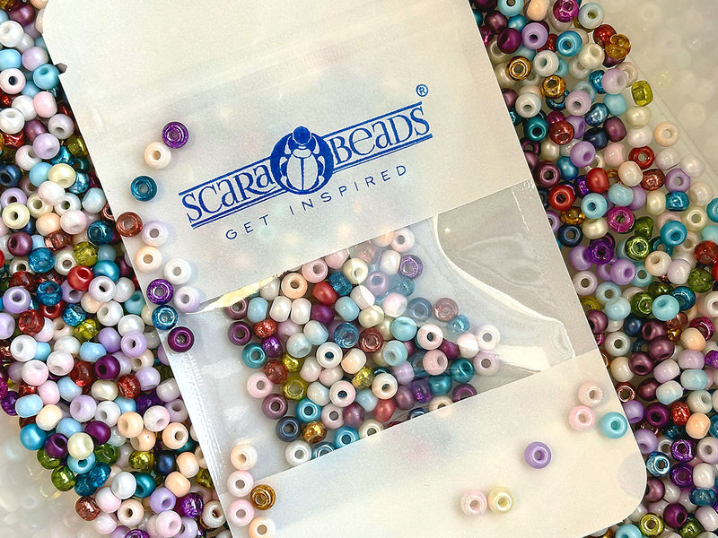 50 pcs Pony Beads 5.5 mm, Mega Mix, Czech Glass