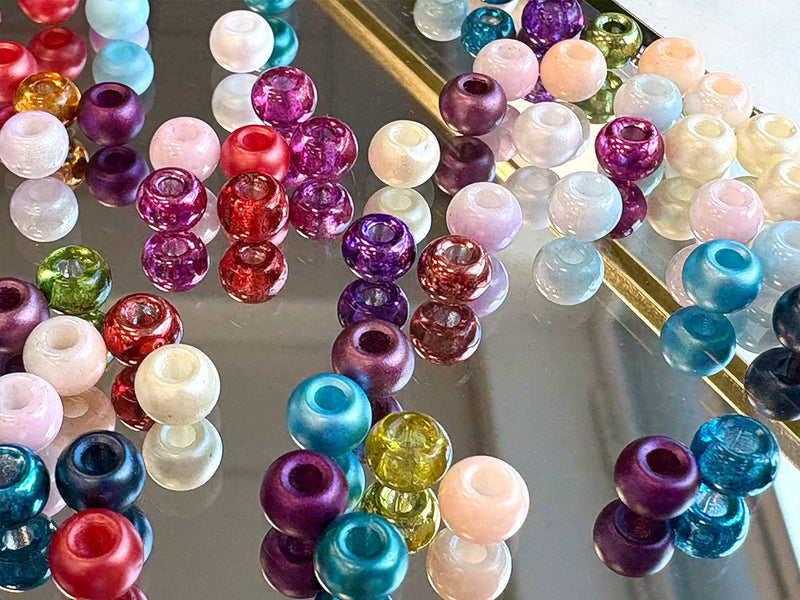 50 pcs Pony Beads 5.5 mm, Mega Mix, Czech Glass