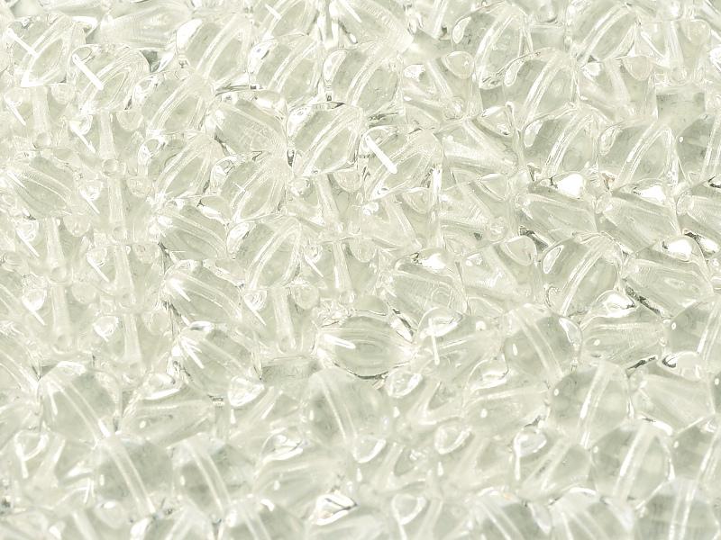 Bicone Beads 6 mm, Crystal, Czech Glass