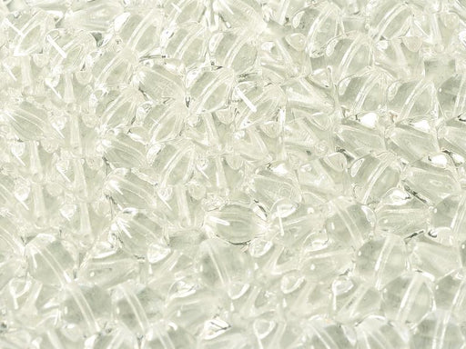 Bicone Beads 6 mm, Crystal, Czech Glass