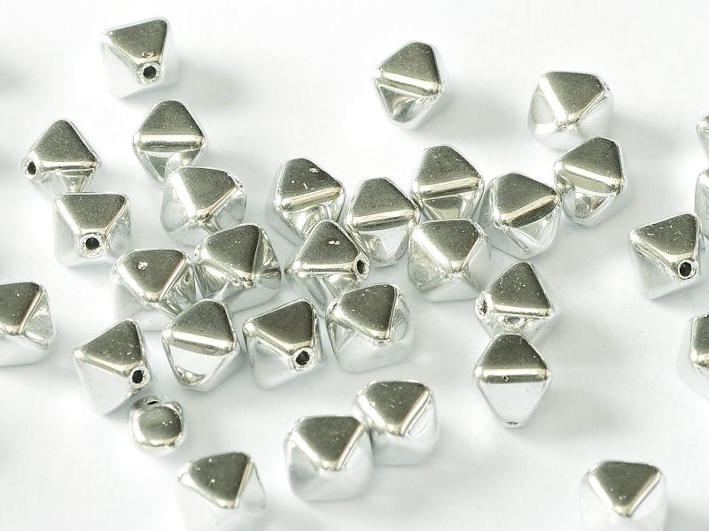 Bicone Beads 6 mm, Crystal Labrador Full, Czech Glass