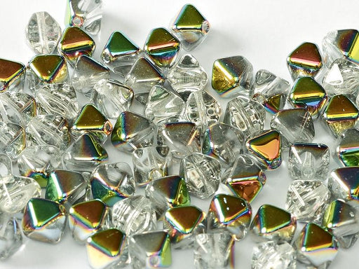 Bicone Beads 6 mm, Crystal Vitrail, Czech Glass