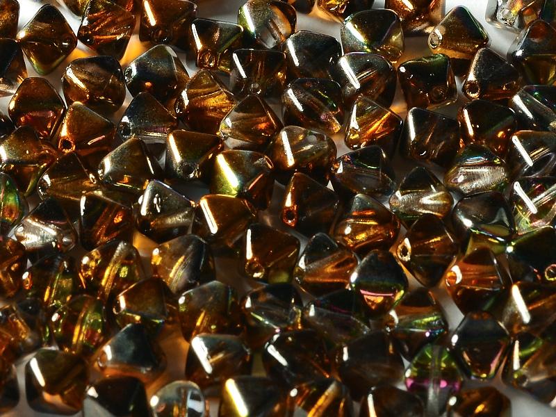 Bicone Beads 6 mm, Crystal Magic Copper, Czech Glass