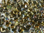 Bicone Beads 6 mm, Crystal Golden Rainbow, Czech Glass