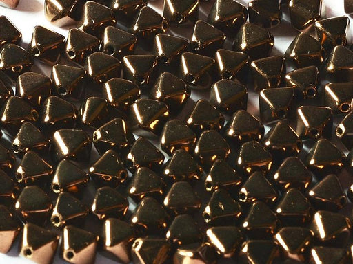 Bicone Beads 6 mm, Jet Lila Vega Luster, Czech Glass