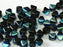 Bicone Beads 6 mm, Jet AB, Czech Glass