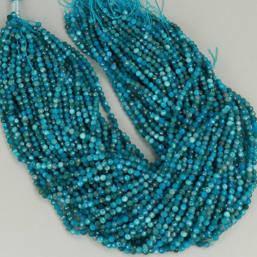 Gemstone Beads 4x4.5 mm, Apatite Round Faceted,