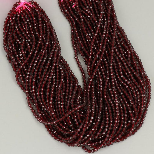 Gemstone Beads 4 mm, Red Gamet Round Faceted,