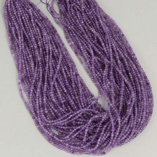 Gemstone Beads 2.5 mm, Ametisth Round Faceted,