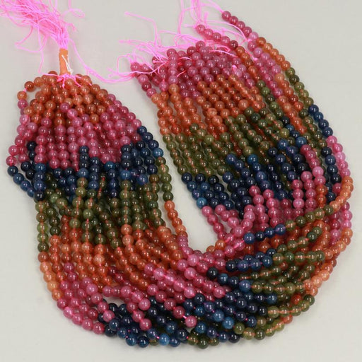 Gemstone Beads 6 mm, Dyed Jade Mix Color Round Smooth,