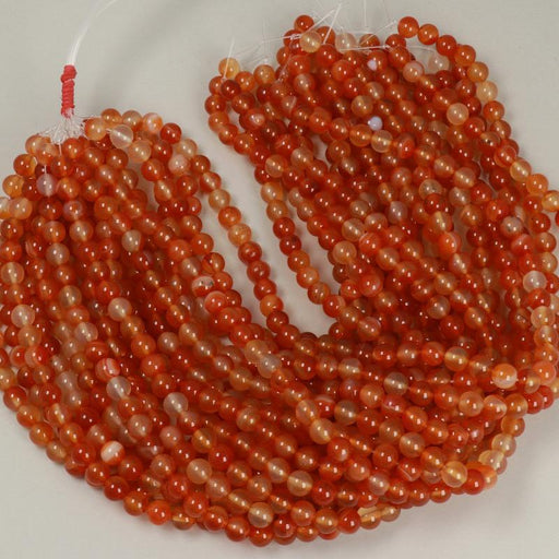 Gemstone Beads 8 mm, Natural Carnelian Round Smooth,