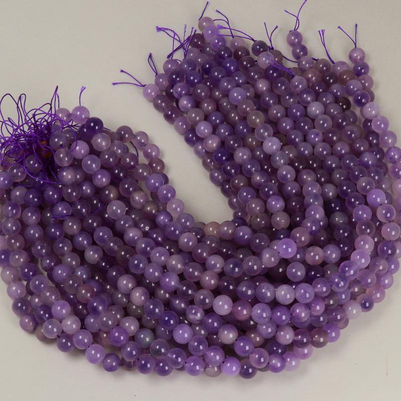 Gemstone Beads 10 mm, Dyed Jade Purple Round Smooth,
