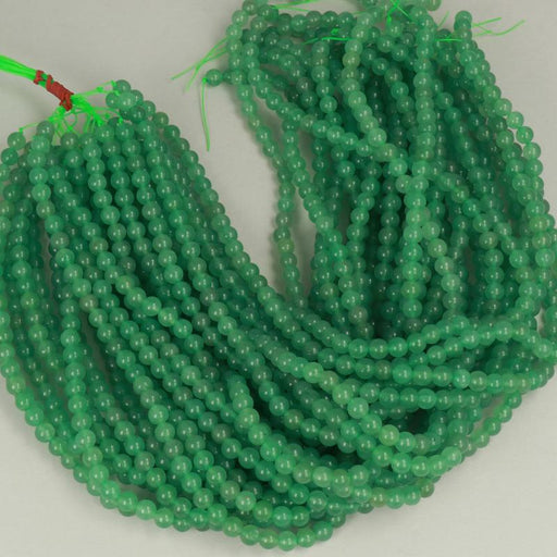 Gemstone Beads 6 mm, Avventurine Green Round Smooth,