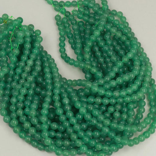 Gemstone Beads 8 mm, Avventurine Green Round Smooth,