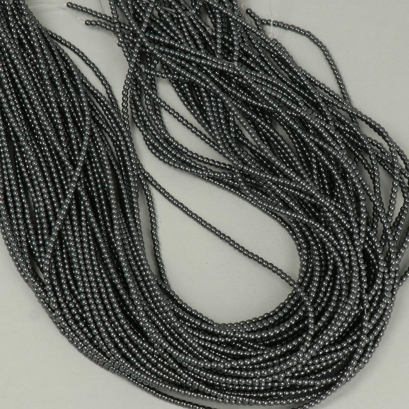 Gemstone Beads 2 mm, Hematite Round Smooth,