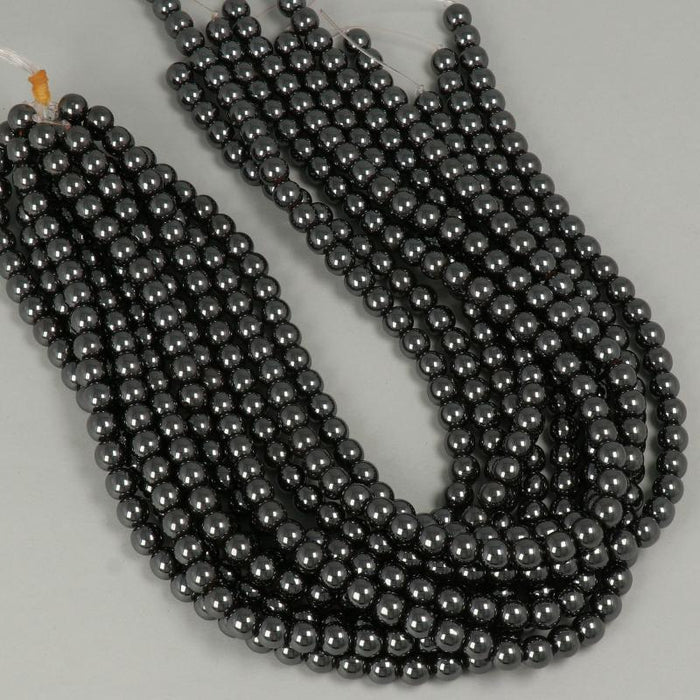 Gemstone Beads 8 mm, Hematite Round Smooth,