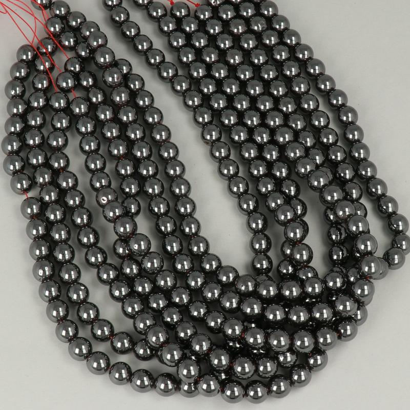 Gemstone Beads 10 mm, Hematite Round Smooth,