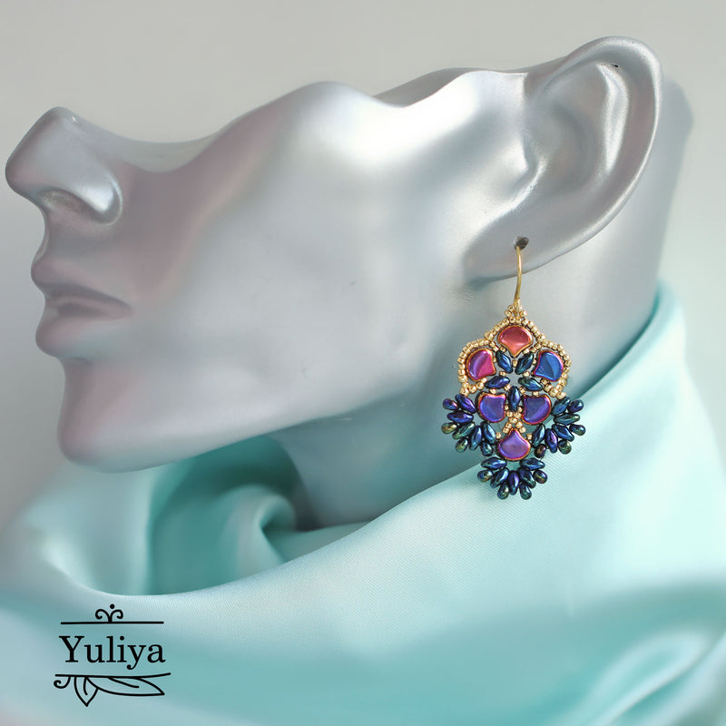 PDF Tutorial Jewelry Set “Flora” (with earrings)