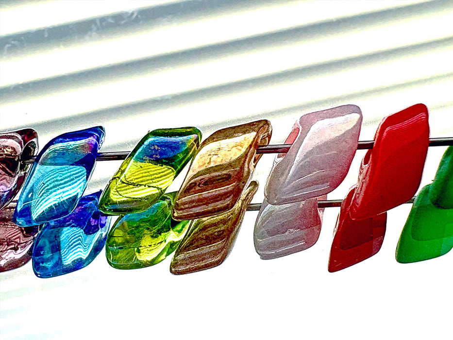 10 g Long Magatama Beads 4x7 mm, Mix, Miyuki Japanese Beads