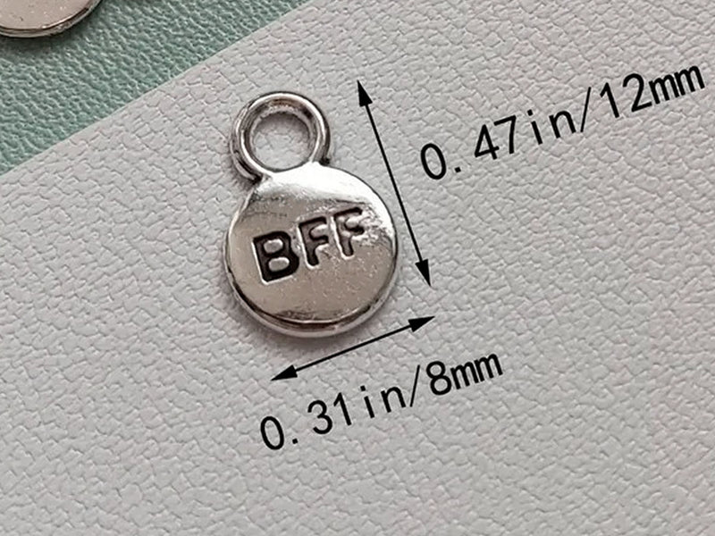 2 pcs Pendant Tag Alloy Round 12x8 mm, Metal