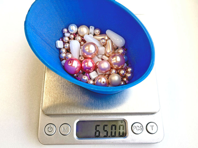 65 g Exclusive Multicolored Czech Glass Beads Mix , Pink Cloud, Czech Glass