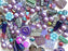 65 g Exclusive Multicolored Czech Glass Beads Mix , Lilac Fantasy, Czech Glass