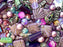 65 g Exclusive Multicolored Czech Glass Beads Mix , Lilac Fantasy, Czech Glass